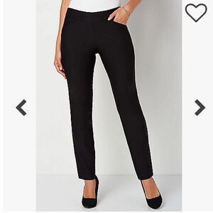 Christopher & Banks Black Signature Slimming Luxe Stretch Straight Pant